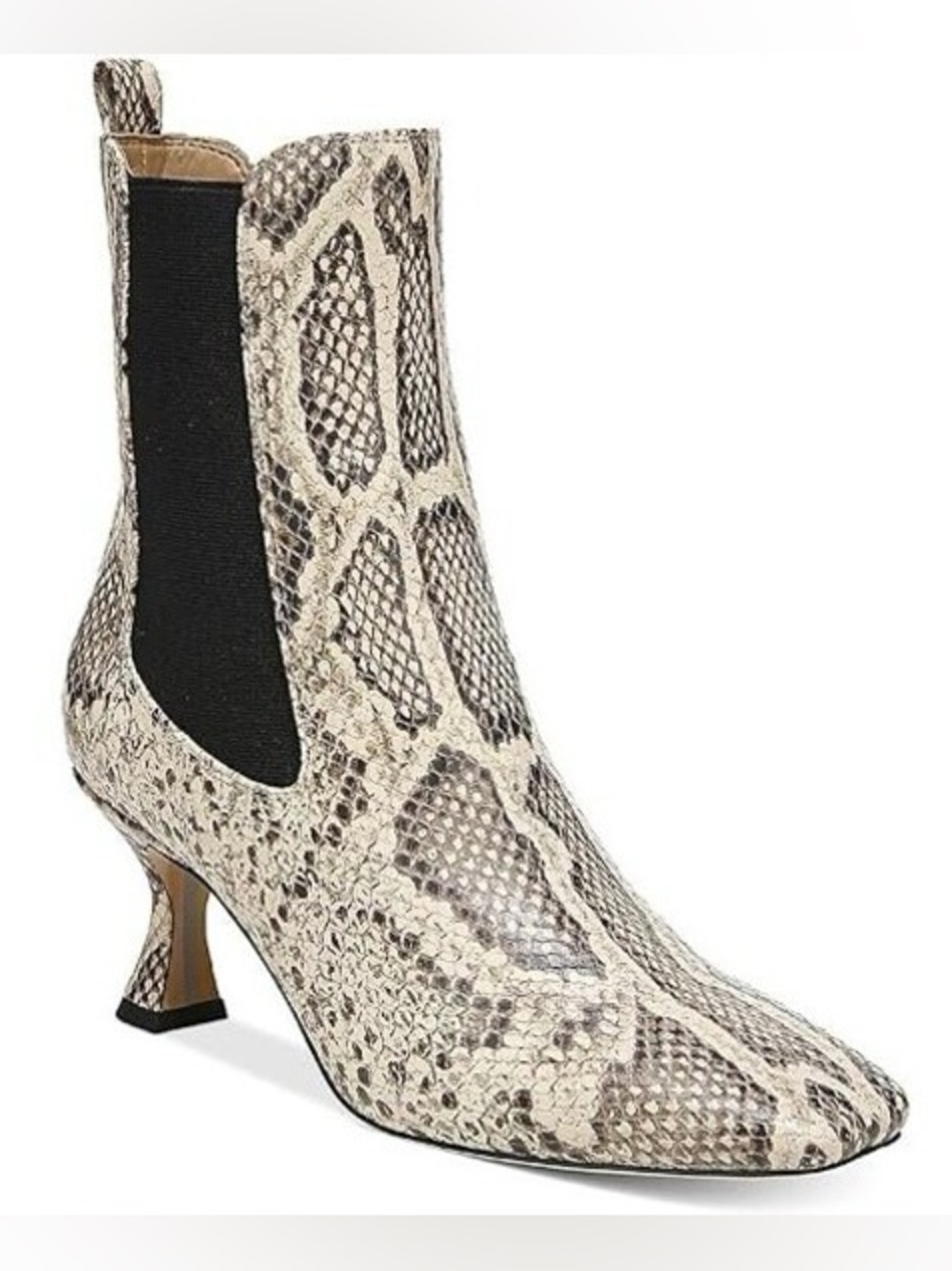 Sam Edelman Lani Snake Print Ankle Boots Kitten Heel Chelsea Booties Size 9.5